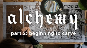 ALCHEMY linocut process | part 2: carving