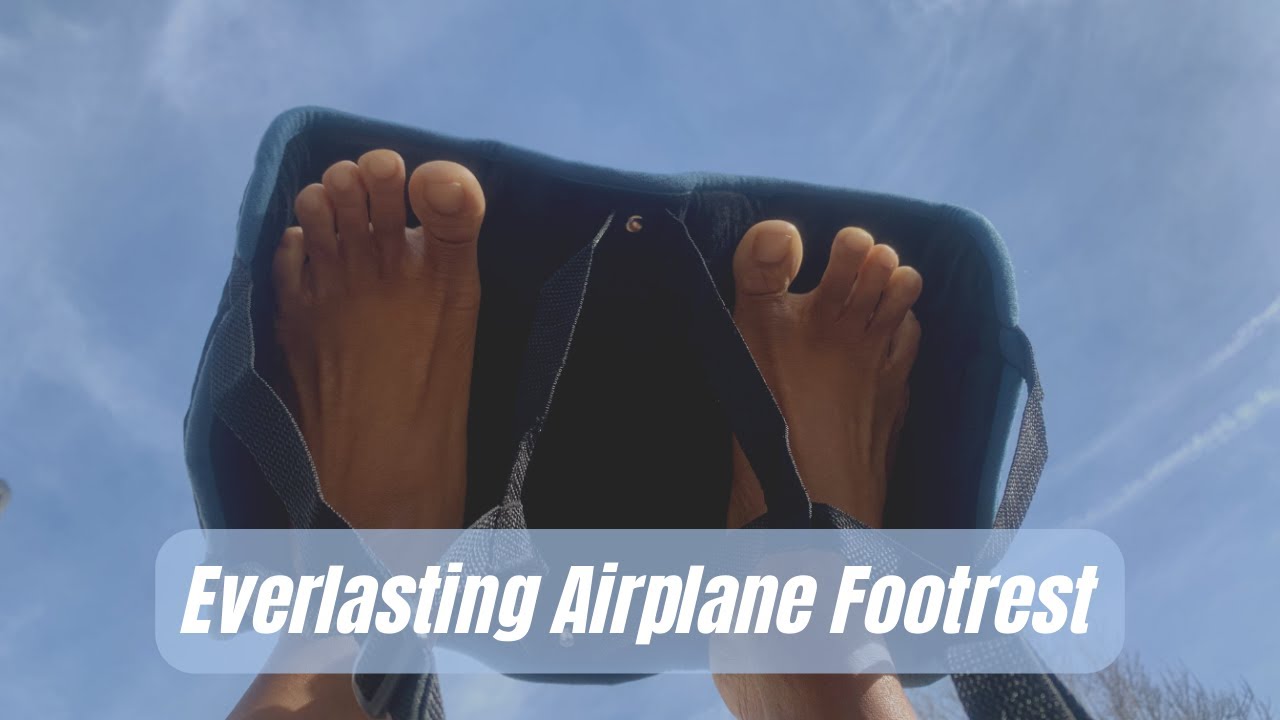 Everlasting Comfort Airplane Footrest - Ergonomic Adjustable Foot