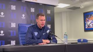 Jon Scheyer on Caleb Foster - Duke Basketball Media Day 9/24/25 