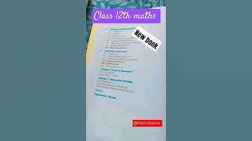 Class 12th MATHS New book Deleted syllabus || Comparison of NEW BOOK and OLD BOOK #shorts