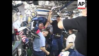 Atlantis astronauts have closed the hatch between the shuttle and ISS in preparation for undocking a