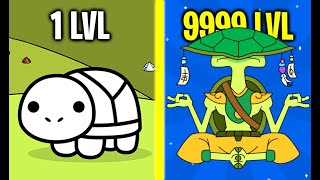 Turtle Evolution! MAX LEVEL MONK TURTLE EVOLUTION! All Secret & Strong Turtles Unlocked 9999+ Level!