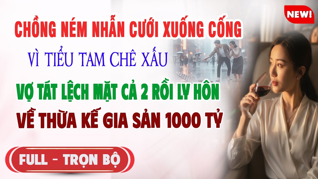 ♥️ Truyện Ngôn Tình CHỒNG NÉM NHẪN CƯỚI XUỐNG CỐNG VÌ TIỂU TAM CHÊ XẤU Vợ Tát Nát Mặt 2Kẻ Rồi Ly Hôn