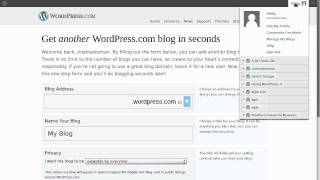 Sign up and login at WordPress.com