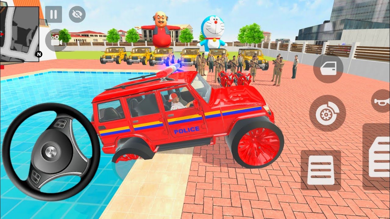 Car Bike Game: Franklin Ordered in Indian Police Car And Bike Drives A New Indian Police SUV Game 🚨