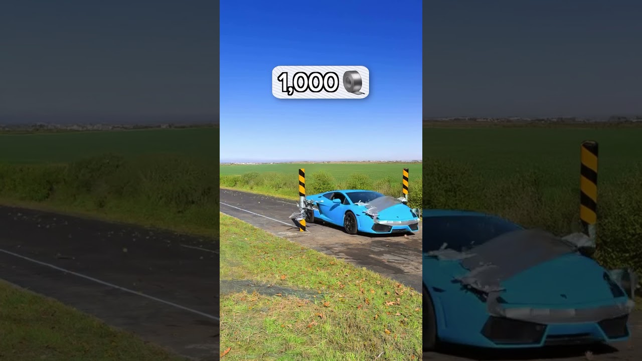 How much tape does it take to stop a Lamborghini?