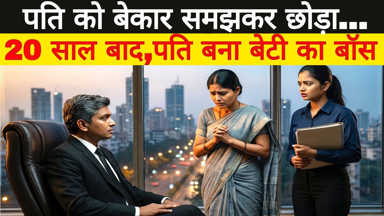 पति को ‘बेकार’ समझकर छोड़ा… आज वही बेटी का बॉस निकला, मां के उड़े होश! 😱