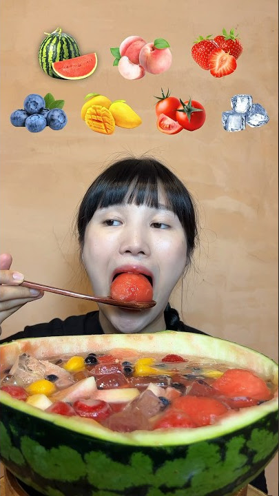 Summer fruit emoji mukbang