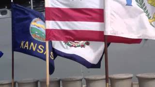 All 50 state flags at the USS Missouri