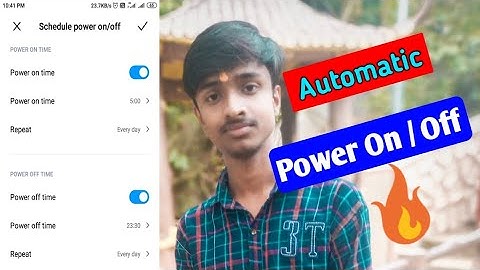 Schedule Power On Off Redmi🔥 , Auto power on off setting