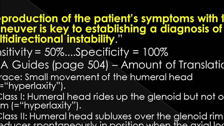 Shoulder Instability Examination  www.ezcontinuingeducation.org  Perry J. Carpenter DC QME