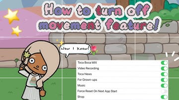 How to turn off the movement feature in Toca Boca! #TocaBoca #toca #blowup #tocalifeworld 