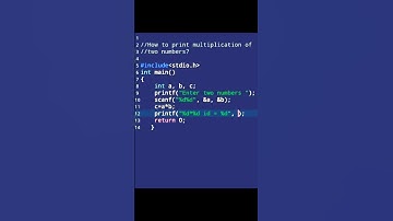 Multiple Of Two Numbers C Program || C Program for multiply of two numbers|| #cprogramming #cprogram