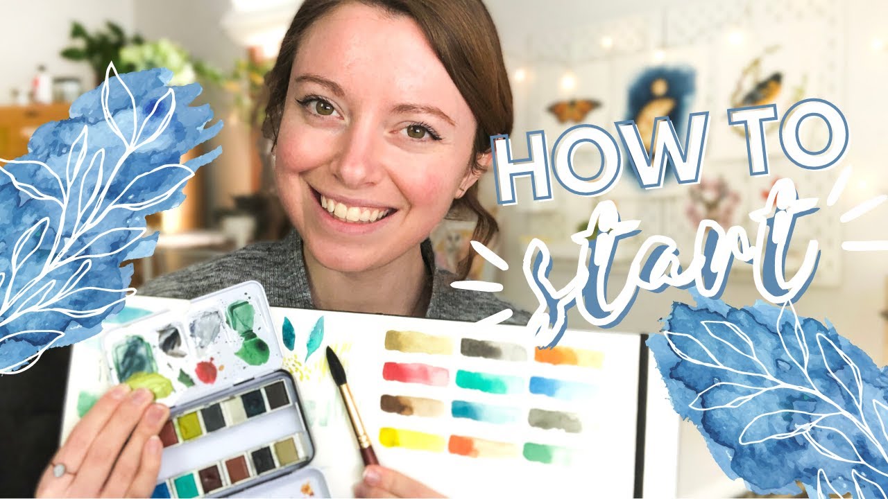 The Very FIRST Watercolor Lesson for Beginners  Watercolor Painting for  Beginners - Lesson 1 