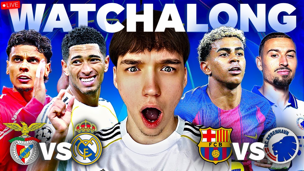 REAL MADRID VS BENFICA I BARCELONA VS COPENHAGEN I Live Champions League Watchalong