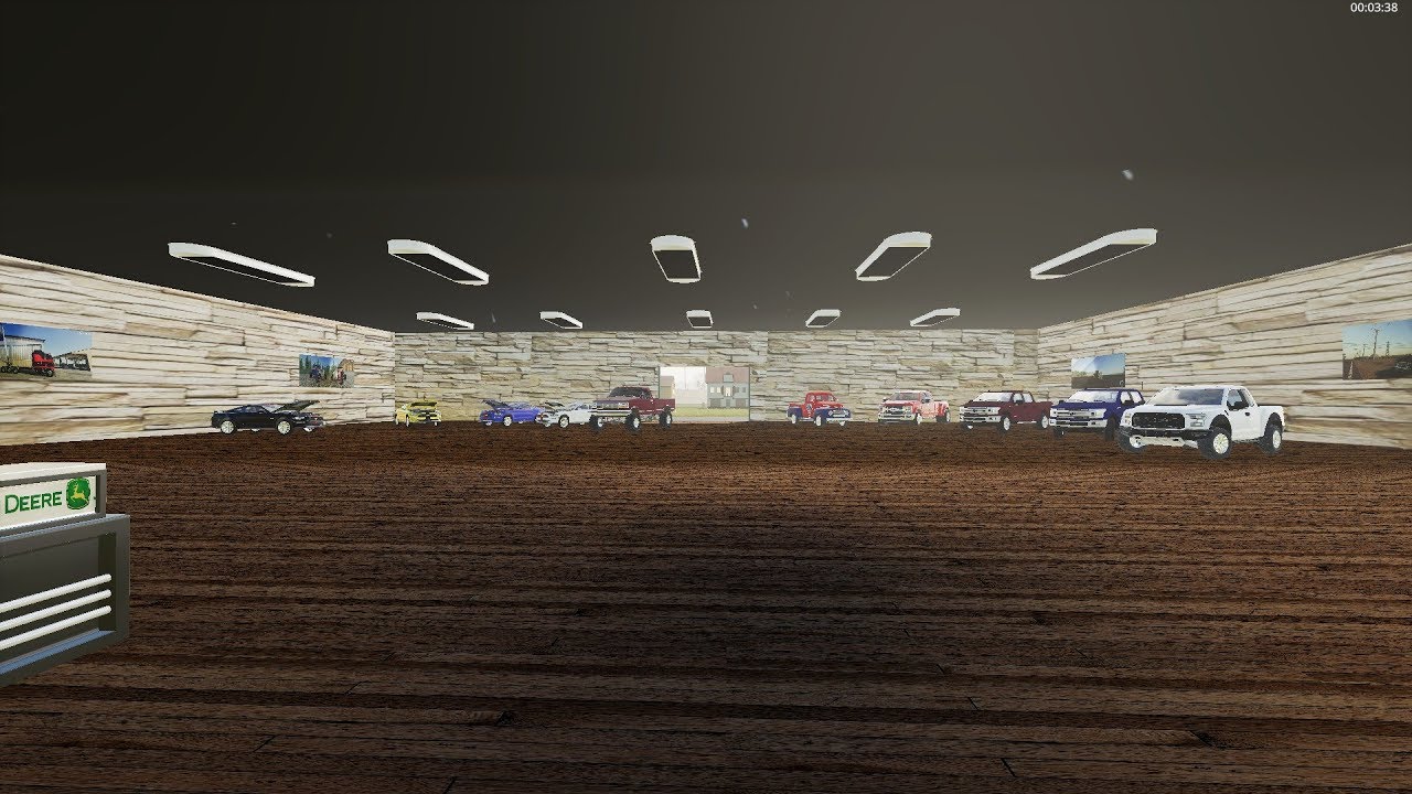 Farming simulator 2019 setting up the Ford dealership on the Paradise