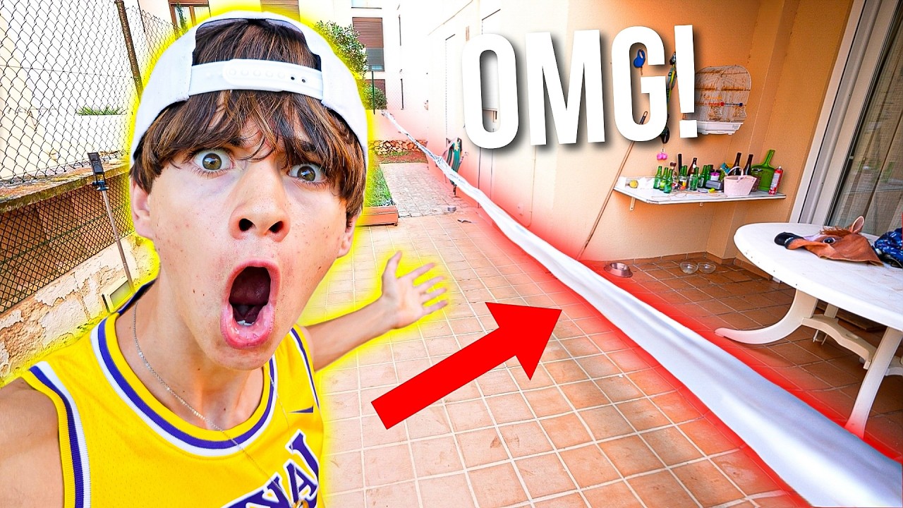 CRUZANDO MI CASA CON CINTA AMERICANA! *no hacer en casa*