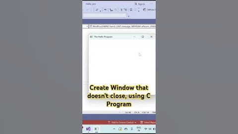 Create Window that doesn