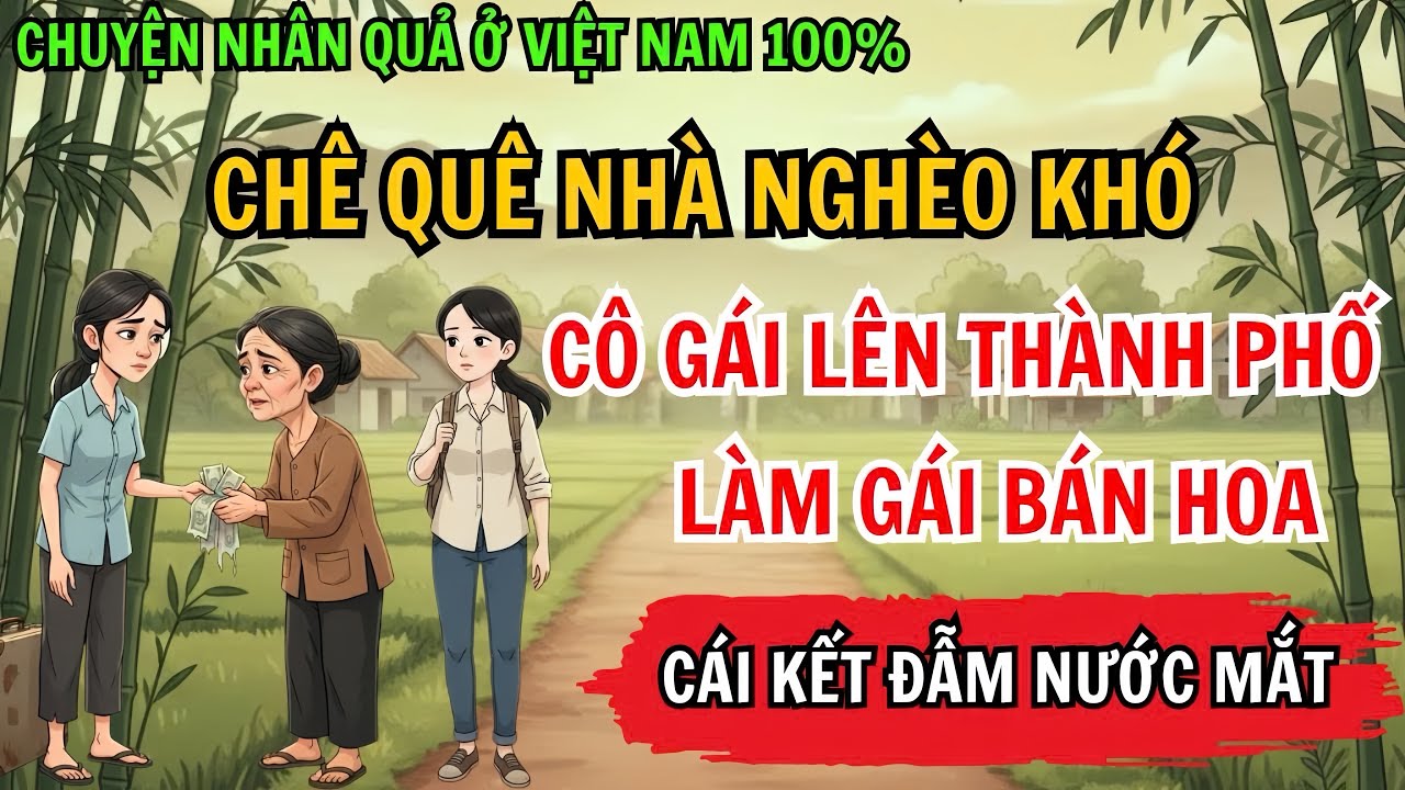 Chê Quê Nhà Nghèo Khó, Cô Gái Lên Thành Phố Làm Gái Bán Hoa Và Cái Kết Đẫm Nước Mắt |Chuyện Nhân Quả