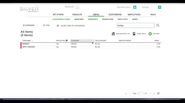 Silver PRO   create modifier group and assign to menu items