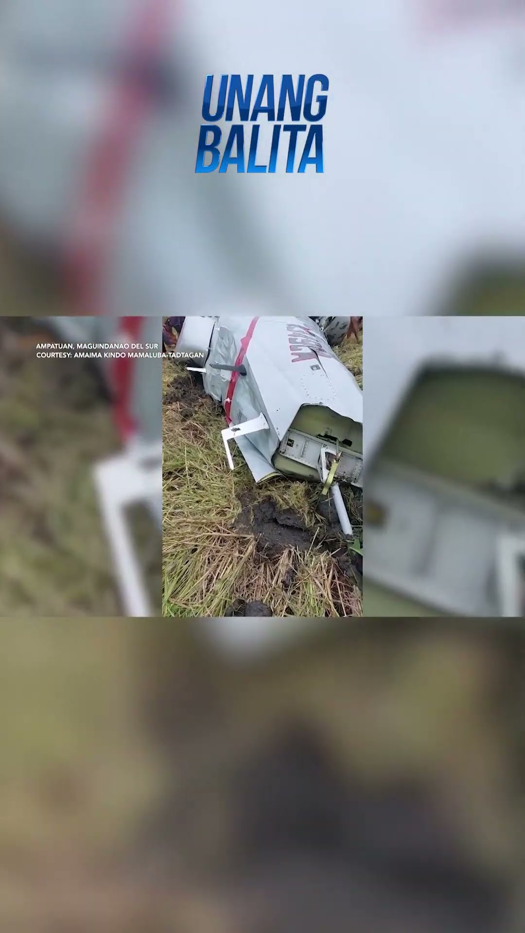 Eroplano, bumagsak sa palayan sa Ampatuan, Maguindanao Del Sur #shorts | Unang Balita