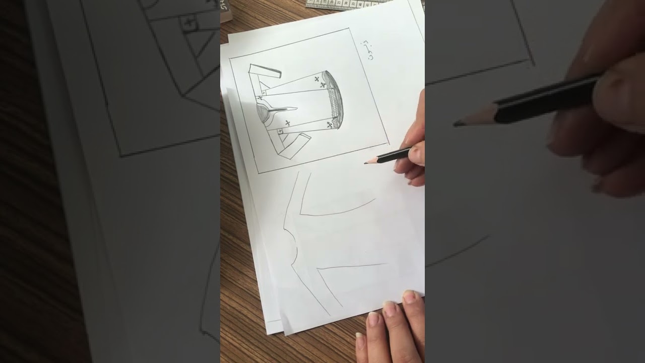 رسم الزبون والدميري ماده فن الاناقه والازياء فنون  تطبيقية سادس مهني