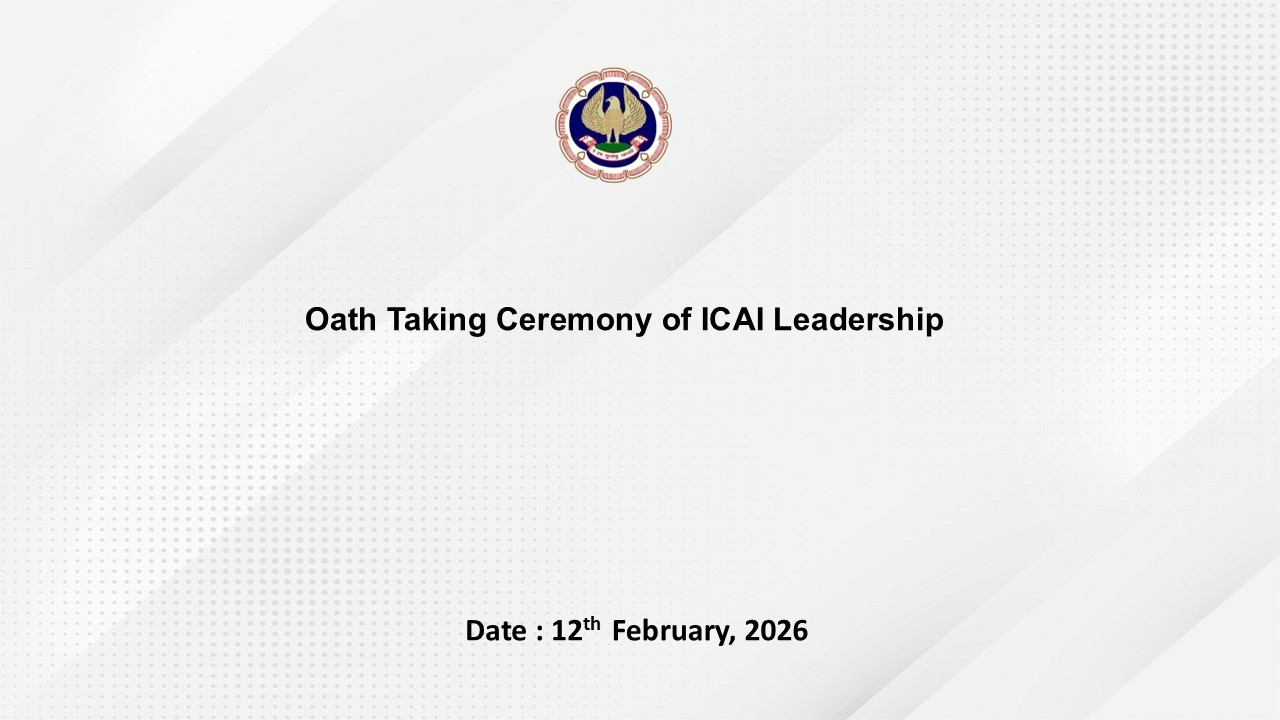 Oath Taking Ceremony of ICAI Leadership