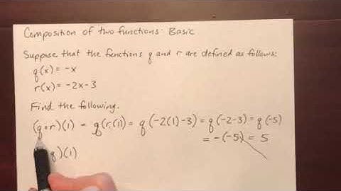 Composition of two functions: Basic