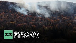 Some residents returned home after major brush fire on Neversink Mountain caused evacuations