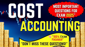 COST ACCOUNTING IMPORTANT QUESTIONS #exam #bcom #education #examprep