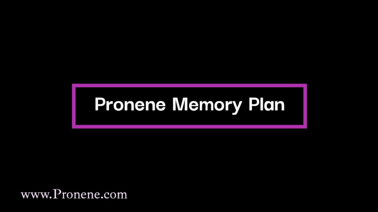 Pronene Memory Plan