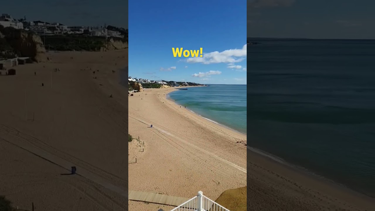 Breathtaking Beach View in Albufeira, Portugal! 🏖️🌞