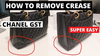 How To Remove Crease And Restore The Shape Of Your Designer Bag | Chanel grand shopping tote screenshot 3