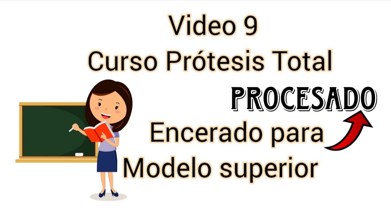 Curso Prótesis Totales.  Encerado para procesado modelo superior.  Video 9