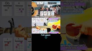 Heaven - #rm #bts #guitarlesson #guitarcover #chords #guitartutorial #rightplacewrongperson