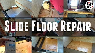 Rotted RV Slide Out Floor Repair - Fixed Manufacturer Flaw
