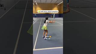 πΎπ₯#tennis #second #serve #return #practice Olivia #11yearsold #girl #forehand #winner #shot