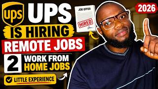 Information UPS Is Hiring Remote Jobs in 2026 | 2 Work From Home Jobs + Little Experience Update