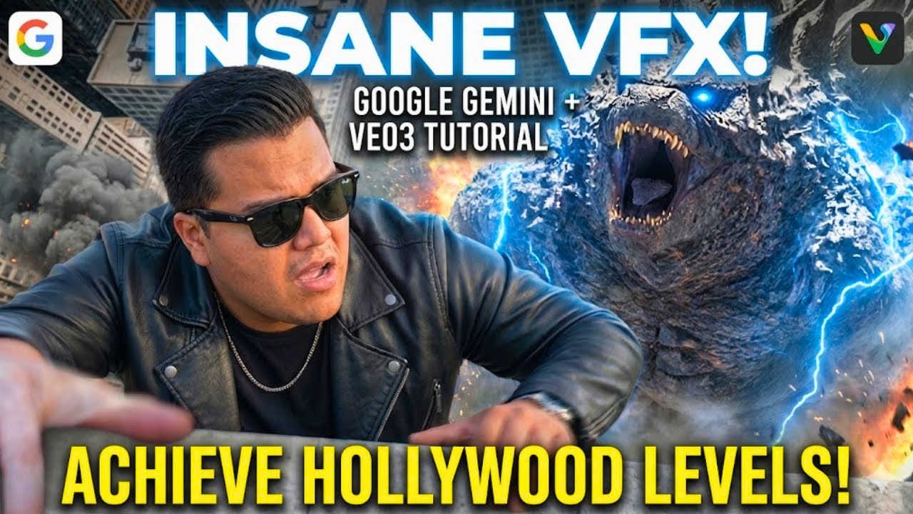 Create HOLLYWOOD LEVEL VFX with AI! (Google Gemini & Veo3 Full Tutorial)