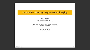 ECE 350 Lecture 8: Memory: Segmentation & Paging