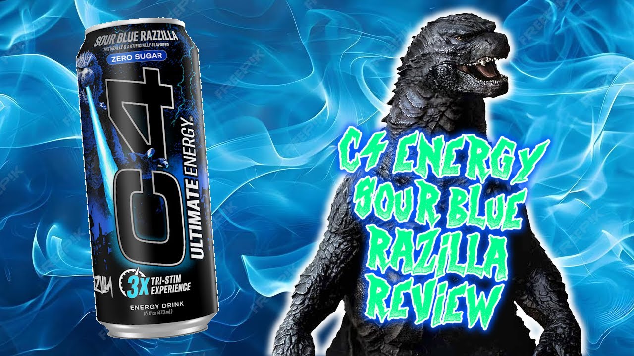 C4 Razilla ⚡ C4 Energy x Godzilla Sour Blue Razilla Review! 🐲💙 - YouTube