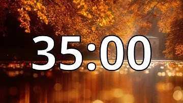 35 Minutes Autumn/Fall Countdown Timer With Music and Alarm (Simple Beep)