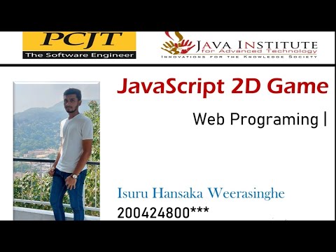 JavaScript 2D Game Development | Java Institute | Halloween Boy Run | Isuru Hansaka
