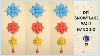"DIY Paper Snowflake Wall Hanging ❄️ | Easy Winter Decor Ideas for Home!" Transform Your Space With Snowflake Patterns