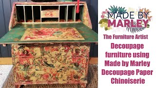 أثاث Decoupage باستخدام Made by Marley Decoupage Paper Chinoiserie screenshot 2