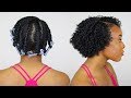 Flat Twist Out With Perm Rods on Short Natural Hair | Perfect for Heat Damaged/Transitioning Hair