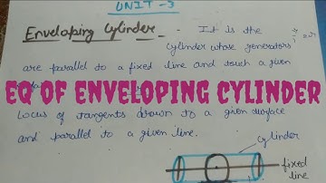 How to find an equation of Enveloping  Cylinder | Enveloping Cylinder | Coordinate Geometry | B.Sc.|