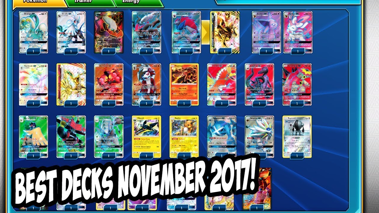 THE BEST DECKS IN THE STANDARD FORMAT, NOVEMBER 2017- (Crimson Invasion & Shining Legends) PTCGO