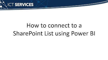 Power BI - How to connect to a SharePoint List