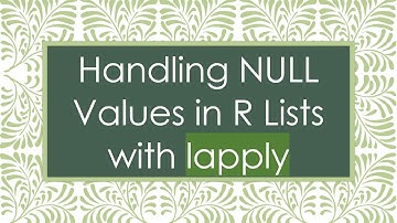 Handling NULL Values in R Lists with lapply